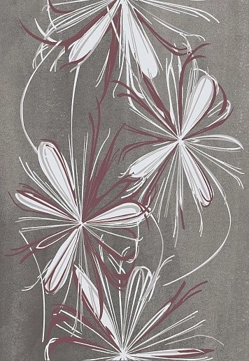 Sonnet Grey Flower 20.1x50.5 - фото 1
