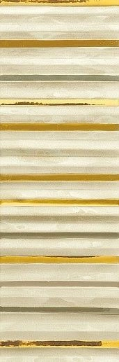 Sincera Righe Rilievo Gold & Beige 15.2x43.6 - фото 1