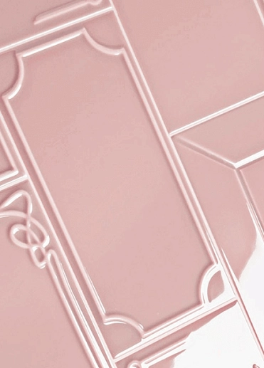 Art Deco Vector Frame B Light Pink 12.5x25 - фото 1