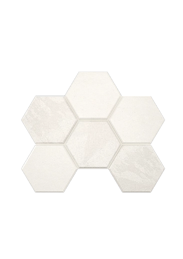 Luna White Hexagon 30x30 - фото 1