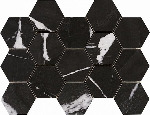 Cr. Lux Malla Hex Cr Lux Iliria Nero 22.5x32.5 - фото 1