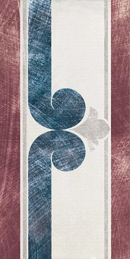 Via Emilia Fascia Bianco-Bordeaux 10x20 - фото 1