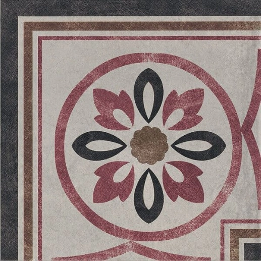 Via Emilia Rivalta Angolo Greca Fiore Grigio 20x20 - фото 1