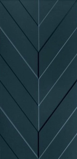 4D Chevron Deep Blue Matt Rett 40x80 - фото 1