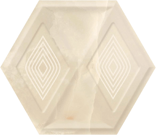 Illusion Beige Heksagon Struktura Sciana 19.8x17.1 - фото 1