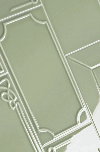 Art Deco Vector Frame B Moss Green 12.5x25 - фото 1