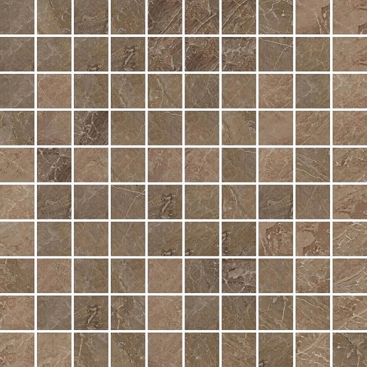 Marble Mosaico T100 Marrone Nat/Lap 29.1x29.1 - фото 1