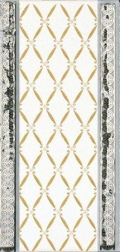 Noblesse Cenefa Delis Blanco Silver 10x20 - фото 1