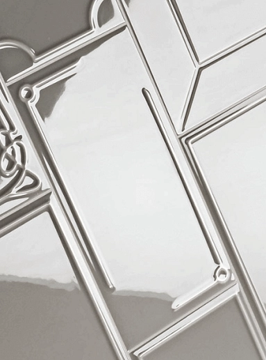 Art Deco Vector Frame D Slate Gray 12.5x25 - фото 1