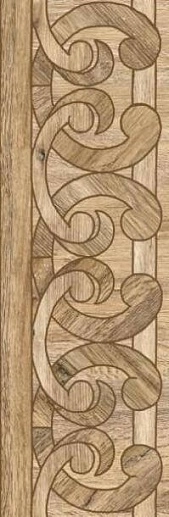 Woodays Fascia Intarsio Girali Castagno Medio 20x61 - фото 1