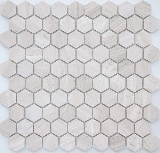 Pietrine Hexagonal Travertino Silver Mat Hex 28.5x30.5 - фото 1