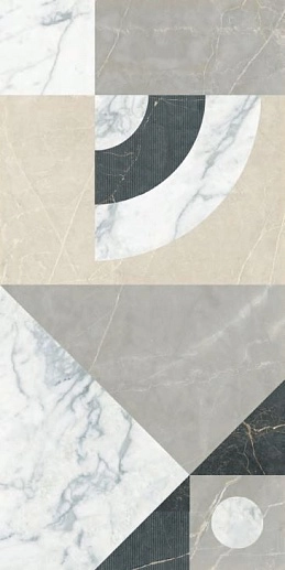Marble Velvet Decoro Frame Line Reactive 3D Rett 60x120 - фото 1