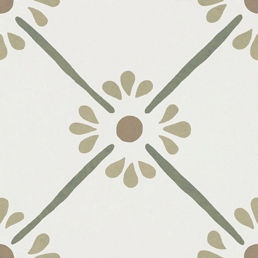 Provenza Green Flower 22.3x22.3 - фото 1