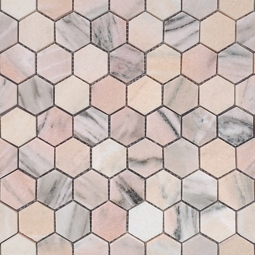 Pietrine Hexagonal Rosa Salmone Pol Hex 28.9x29.2 - фото 1