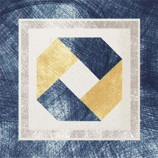 Via Emilia Inserto Festone Bianco-Blu 10x10 - фото 1