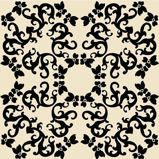 Design Marcel Wanders Iris 2 Nero 20x20 - фото 1