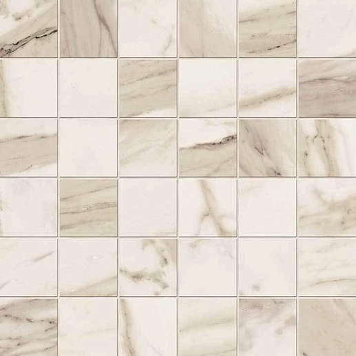 NovaBell Imperial Mosaico Calacatta Beige Silk. 5x5 - фото 1