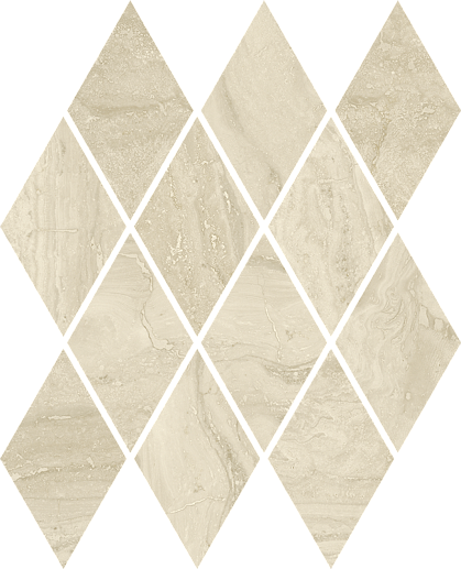 Silence Beige Mozaika Prasowana Romb Mat 20.6x23.7 - фото 1