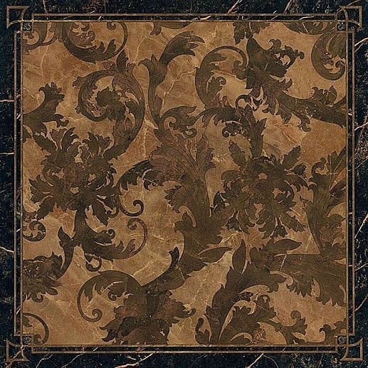 Marble Dec Cass Foglia Nero S.Laurent 58.5x58.5 - фото 1