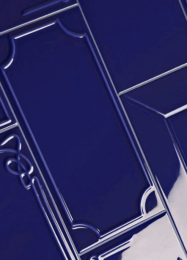 Art Deco Vector Frame B Victoria Blue 12.5x25 - фото 1