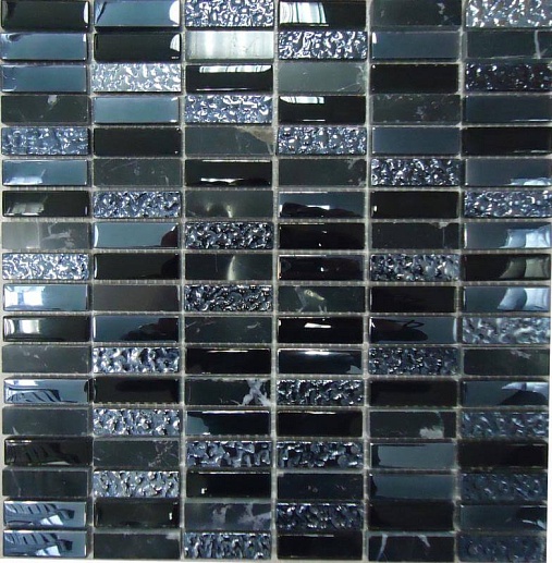 Mosaics Super Line (black) 30x30 - фото 1