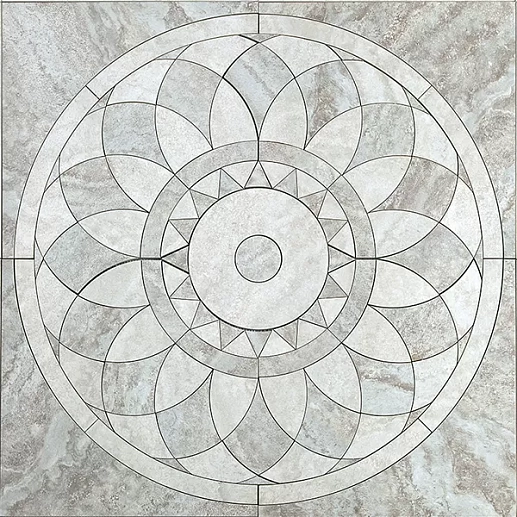 ID33 Триумф розон наборный 84*84 керамический декор - фото 1