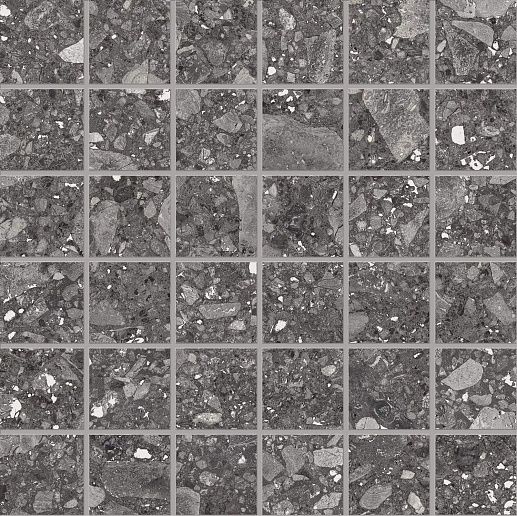 Lombarda Mosaico Nero Nat 30x30 - фото 1