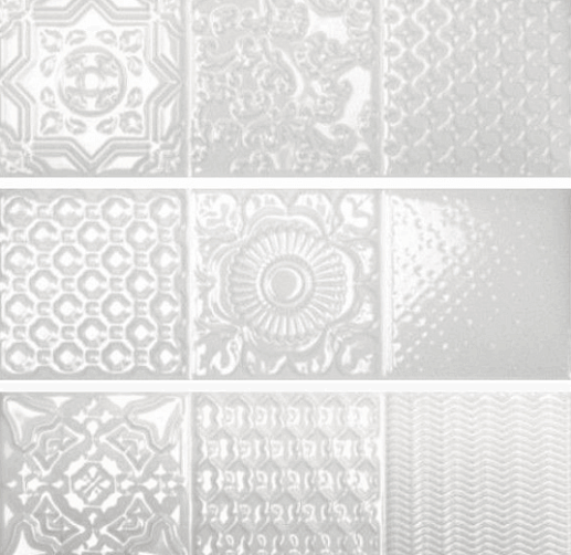 Esencia Relieve Blanco Brillo 10x30 - фото 1