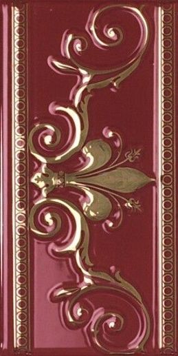 Noblesse Cenefa Noblesse Burdeos Gold 10x20 - фото 1