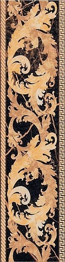 Marble Fascia Barocca Nero Lev 14.4x58.5 - фото 1