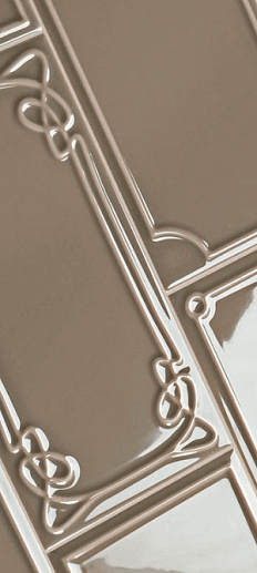 Art Deco Vector Frame E Deep Chestnut 12.5x25 - фото 1
