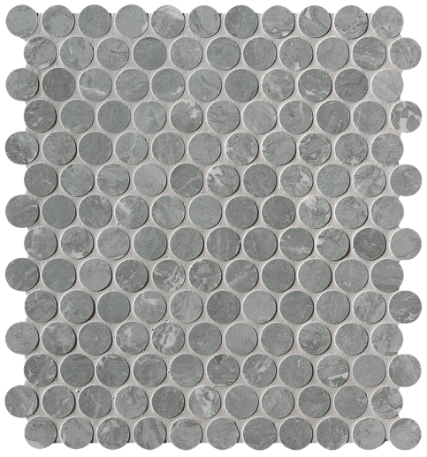 Roma Diamond Grigio Sup. Round Mosaico Brillante 29.5x32.5 - фото 1
