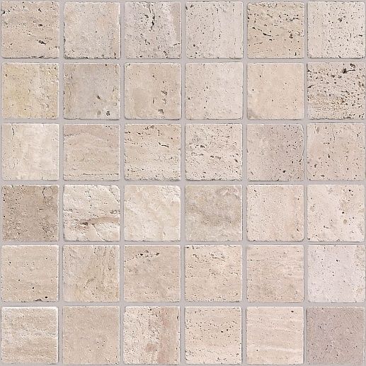 Pietrine 7 mm Travertino Beige Mat 48x48 - фото 1