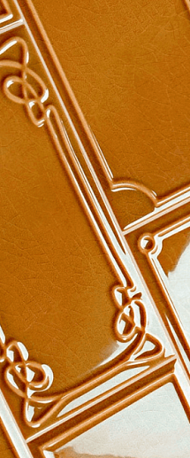 Art Deco Vector Frame E Caramel Craquele 12.5x25 - фото 1