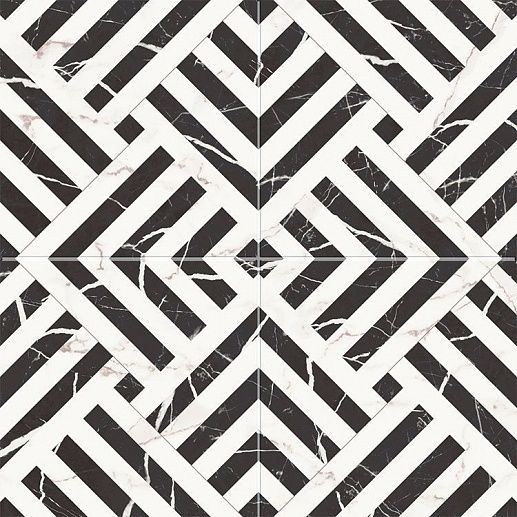 Apollon Charcoal Black Pre-cut 45x45 - фото 1