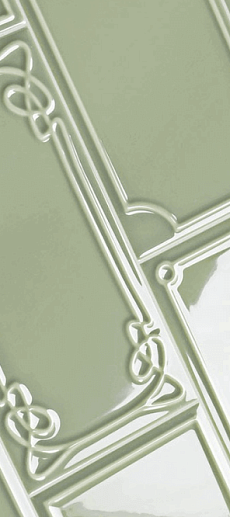 Art Deco Vector Frame E Moss Green 12.5x25 - фото 1
