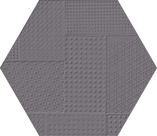 Sixty Esagona Timbro Antracite Silktech 18.2x21 - фото 1