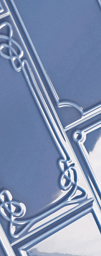 Art Deco Vector Frame E China Blue 12.5x25 - фото 1