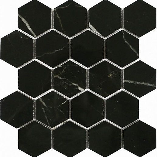 Marble Porcelain Marrone oriente Pol гекс. 37x64 - фото 1