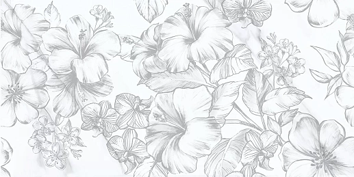 Carrara Flowers 31.5x63 - фото 1