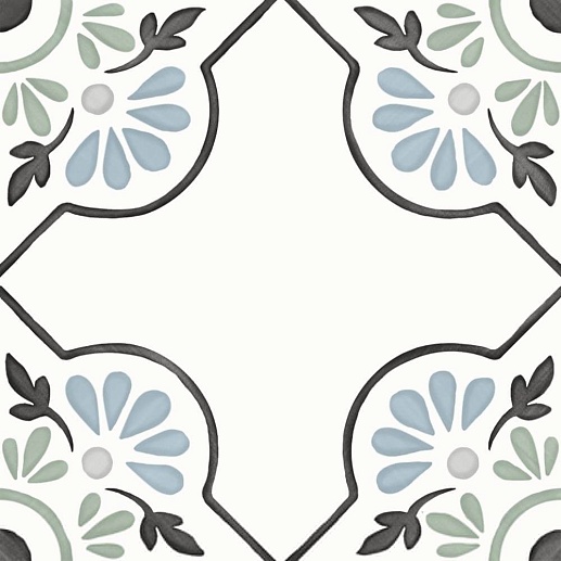 Tanger Blue Petals 12.3x12.3 - фото 1