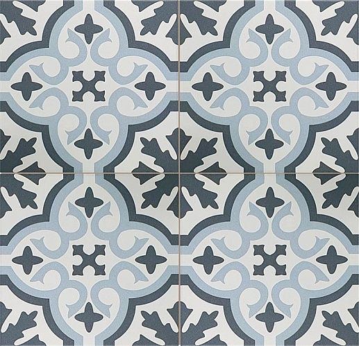 Venice Sky Blue Black Pre-cut 45x45 - фото 1