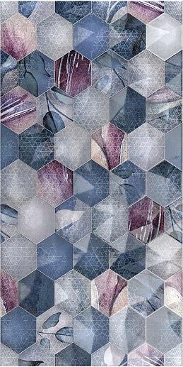 Ницца Цветы Рельеф 25x50 - фото 1