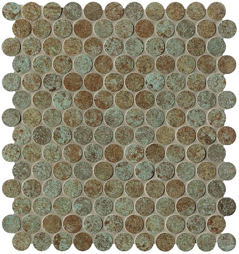 Sheer Deco Rust Round Mosaico 29.5x32.5 - фото 1