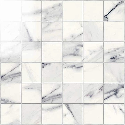NovaBell Imperial Mosaico Calacatta Bianco Lapp. 5x5 - фото 1