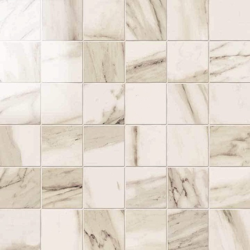 NovaBell Imperial Mosaico Calacatta Beige Lapp. 5x5 - фото 1