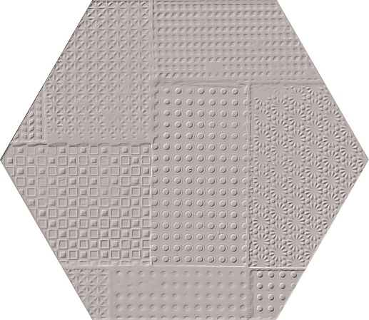 Sixty Esagona Timbro Cenere Silktech 18.2x21 - фото 1
