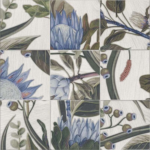 Bottega Decor Blue Leaves 20x20 - фото 1