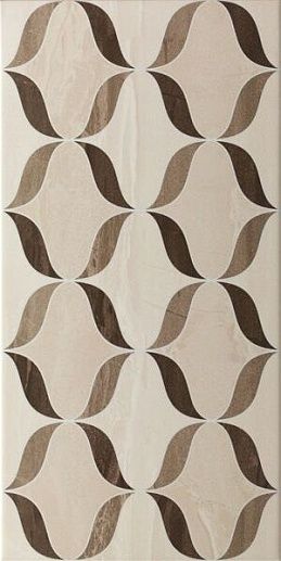 Ethereal Geometric Mix Decor Brown L. Beige Parlak Glossy 30x60 - фото 1