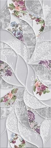 Malwiya Grey Floris 24.2x70 - фото 1